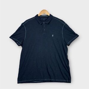 John Varvatos USA Polo Shirt Size XL Dark Gray Short Sleeve Textured Golf Stretc